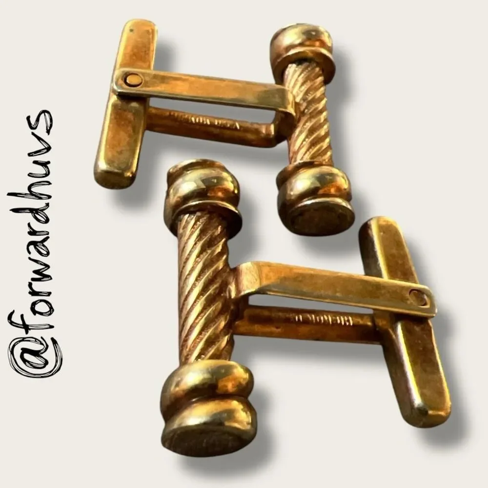 Vintage Gold Tone Hickok USA Cufflinks – Wear to Finish